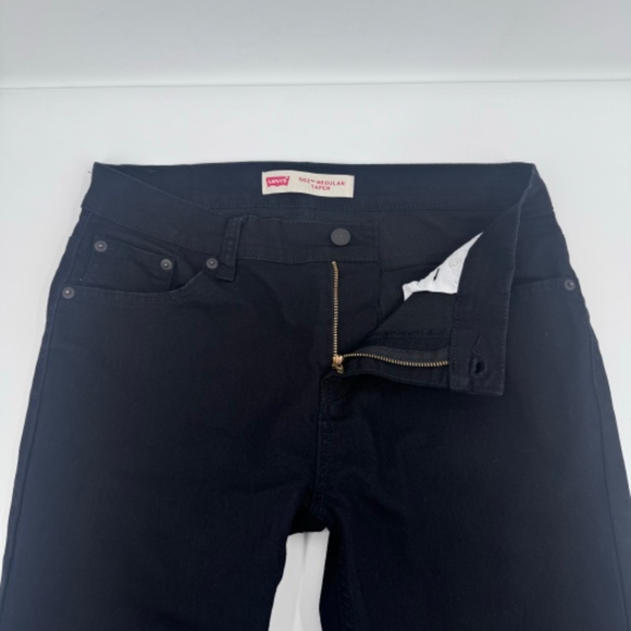 Levis 502 Jeans Men 29x31 Black Regular Taper Fit Denim Stretch Mid Rise - Picture 6 of 14